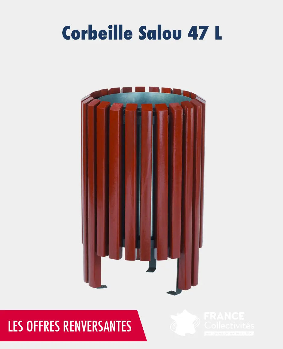 Promo corbeille Salou bois 47 L - France Collectivités