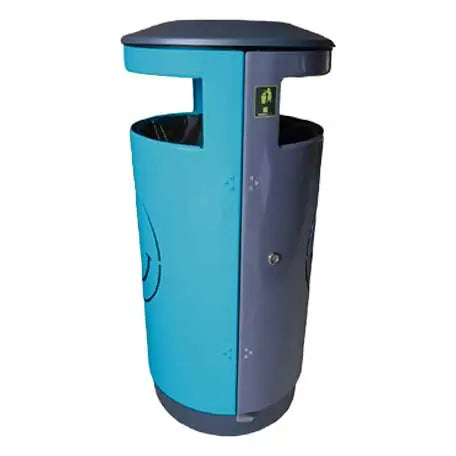Corbeille acier Smiley Park tri sélectif 2x40L