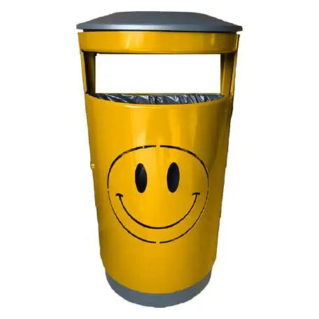 Corbeille acier 80L Smiley Park