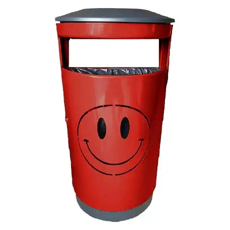 Corbeille acier 80L Smiley Park