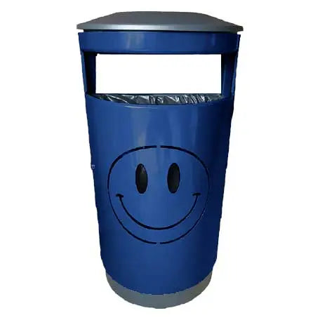 Corbeille acier 80L Smiley Park
