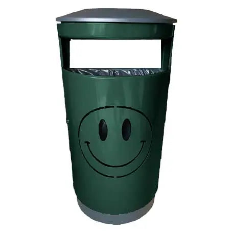 Corbeille acier 80L Smiley Park