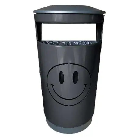 Corbeille acier 80L Smiley Park