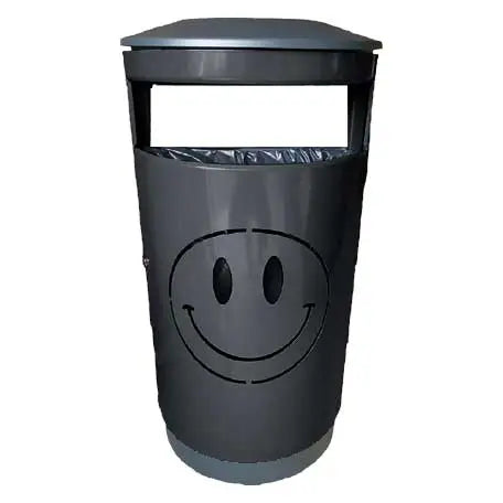 Corbeille acier 80L Smiley Park