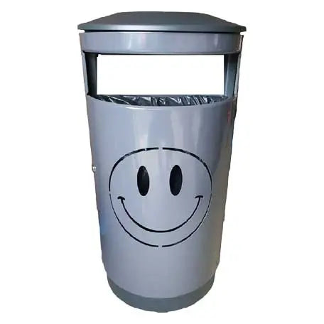 Corbeille acier 80L Smiley Park