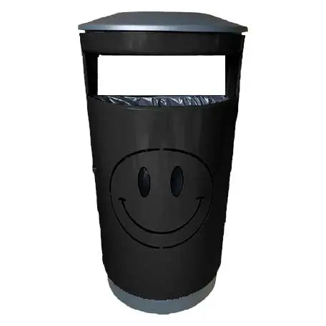 Corbeille acier 80L Smiley Park