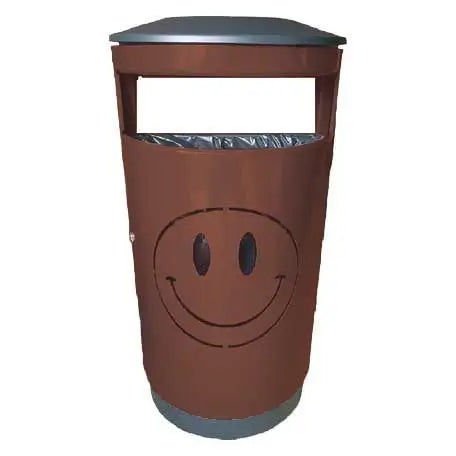 Corbeille acier 80L Smiley Park
