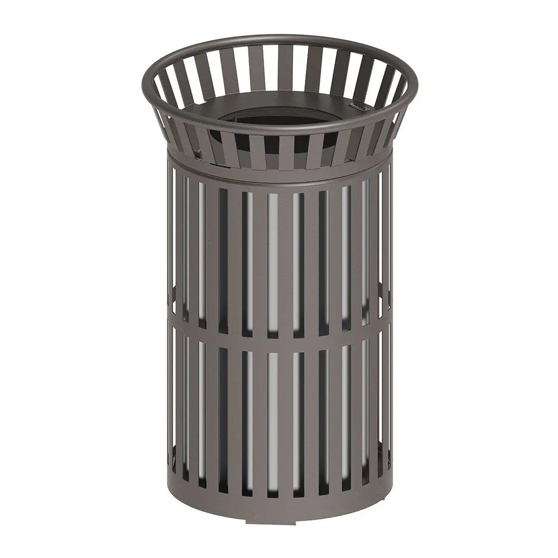 Corbeille Tulipe 75 ou 110 litres, Gris city, Avec seau, 75 L – France Collectivités