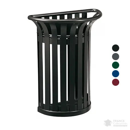Corbeille tulipe demi ronde acier 35 litres france collectivités