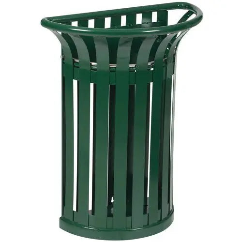 Corbeille tulipe demi ronde acier 35 litres