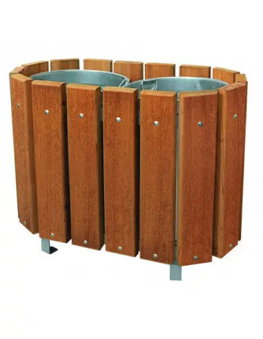 Corbeille bois Vigo double flux