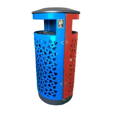 Corbeille acier Wellington tri sélectif 2 x 40L