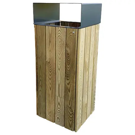 Corbeille bois et acier 80L Wood City