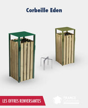 Promo corbeille Eden 110 litres - France Collectivités