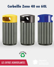 Promo corbeille zeno recyclé 40 / 60 L Rossignol