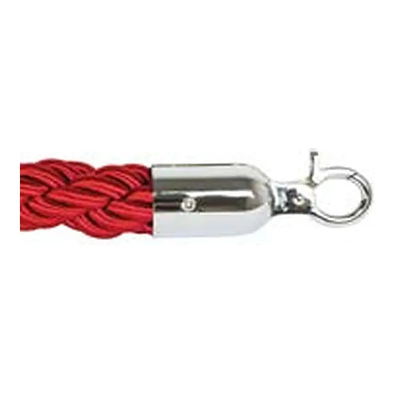 Cordon bordeaux en passementerie, crochet acier inoxydable poli
