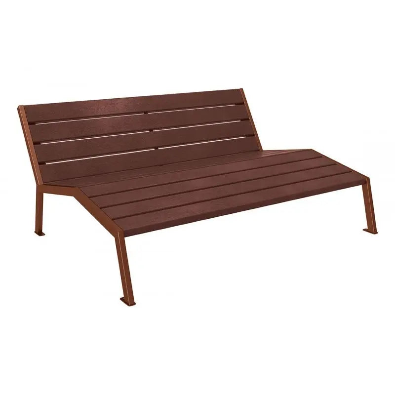Chaise longue plastique recyclé et acier Silaos