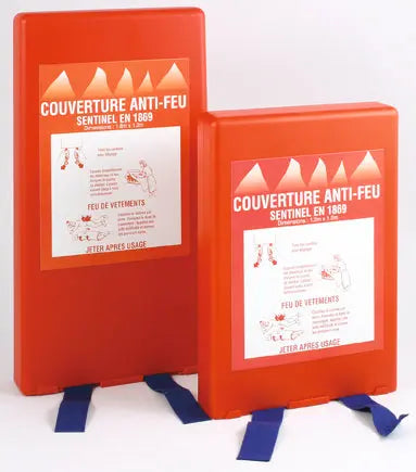 Couverture anti-feu 120 x 120 cm étui rigide france collectivités