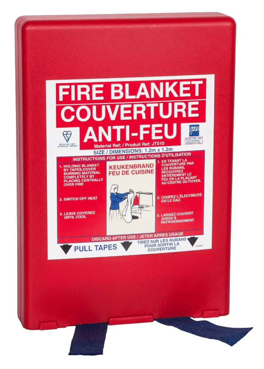 Couverture anti-feu 120 x 120 cm étui rigide france collectivités