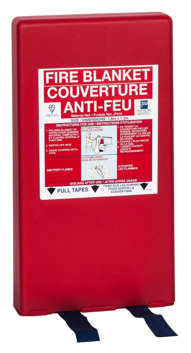 Couverture anti-feu 180 x 120 cm étui rigide france collectivités