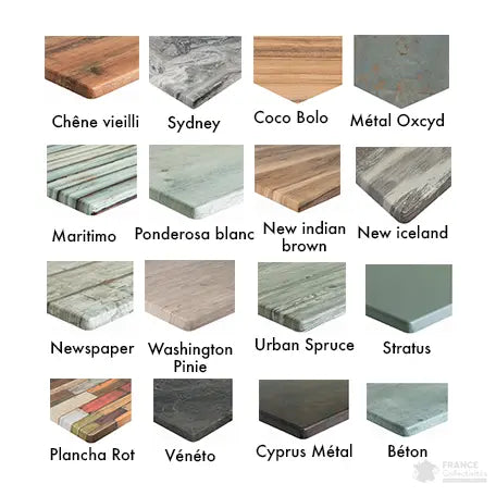 Plateau stratifié moulé 60 x 60 cm france collectivités