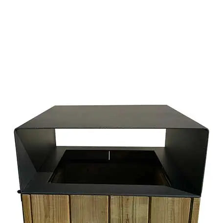 Corbeille bois et acier 80L Wood City