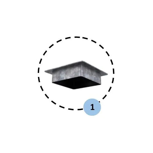 Fourreau en acier pour buts de basket 100 x 100 mm