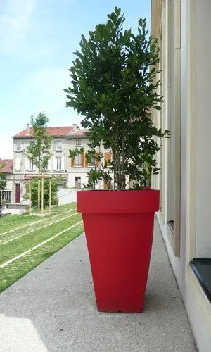 Pot décoratif carré résistant aux chocs, UV et intempéries