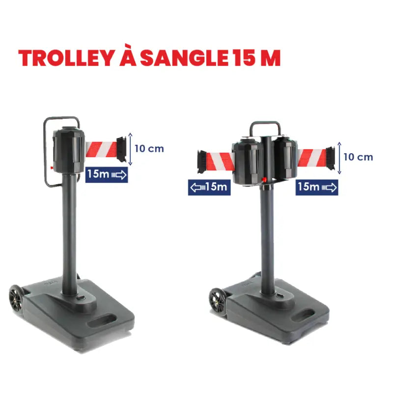 Chariot de délimitation à sangle france collectivités