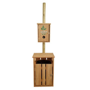 Borne de propreté canine avec distributeur liasse et corbeille en bois france collectivités