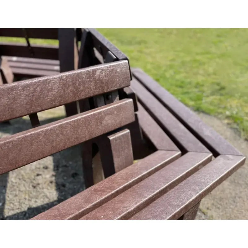 Banc rond en plastique recyclé Gatton