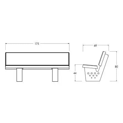 Banc béton Roma