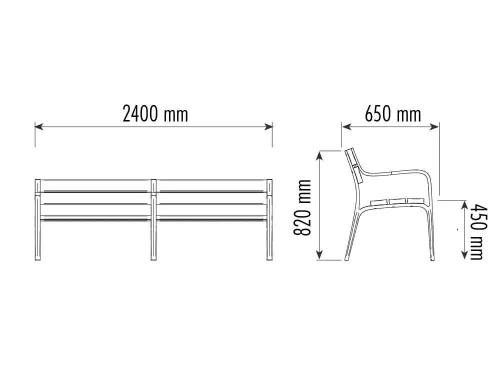 Banc en bois et fonte Citizen