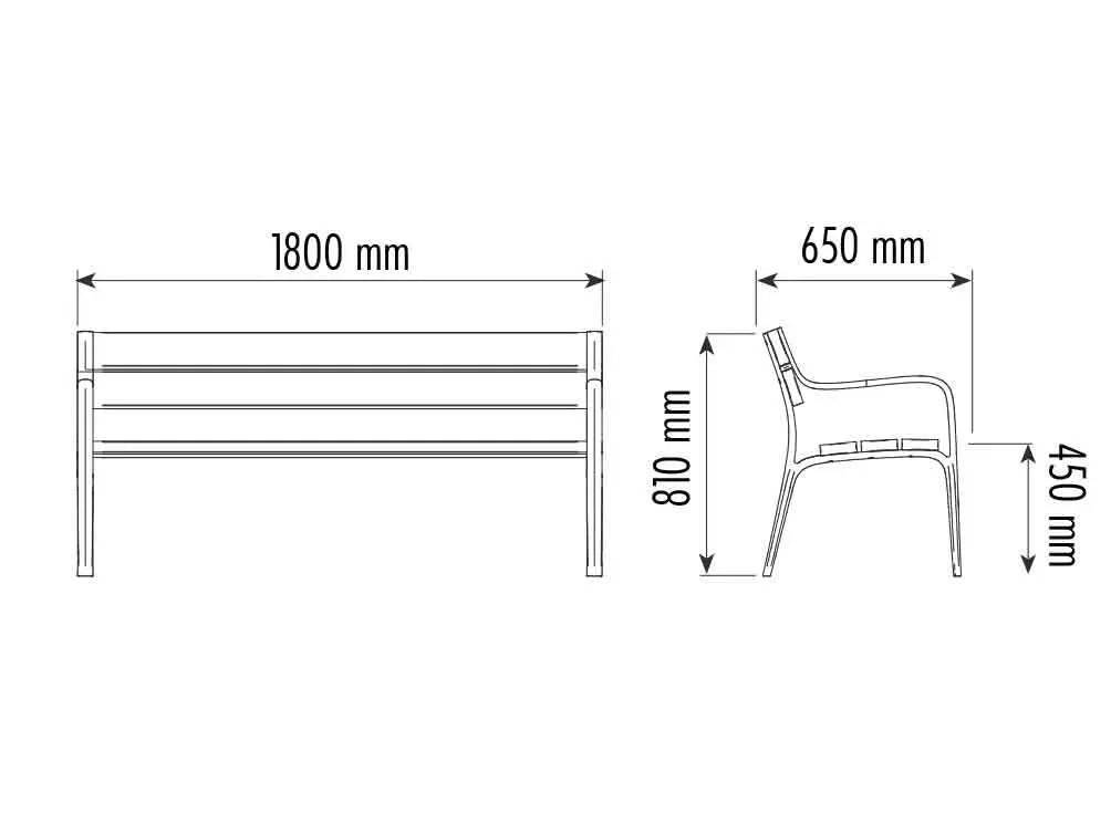 Banc en bois et fonte Citizen