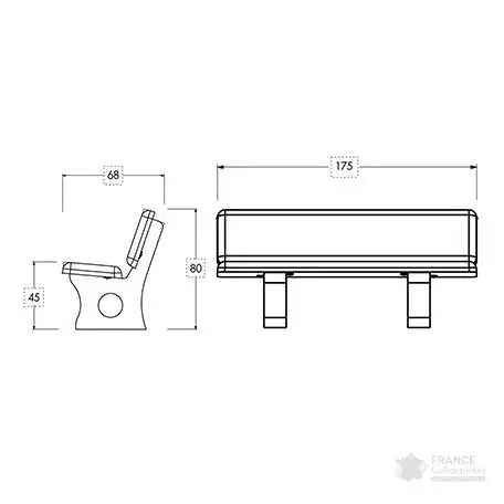 Banc béton Manhattan