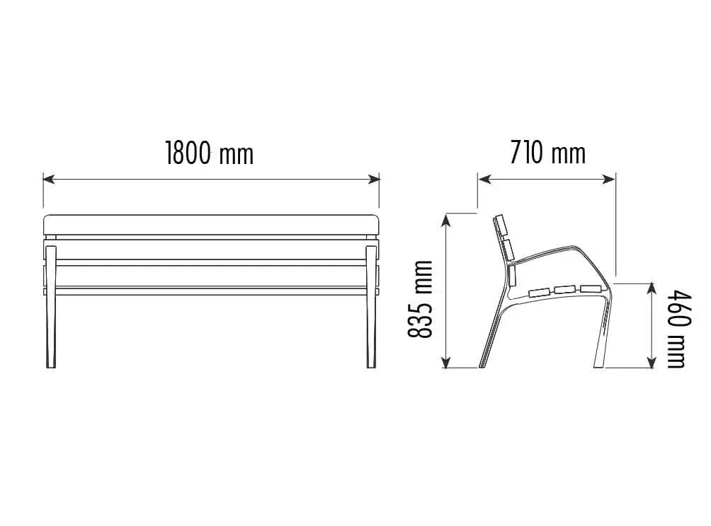 Banc en bois Neobarcino