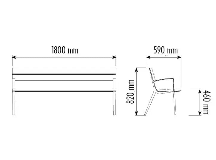Banc en bois et fonte Minsk