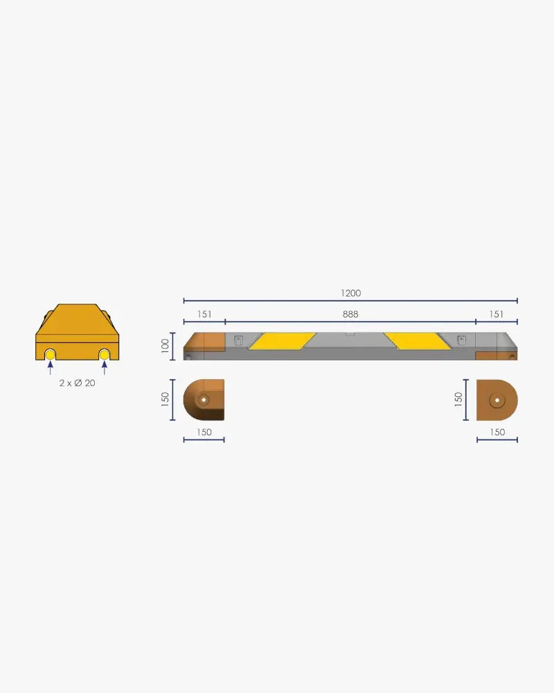 Bordure de balisage modulable - France Collectivités