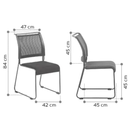 Chaise empilable en maille Dacada (lot de 2) - France Collectivités