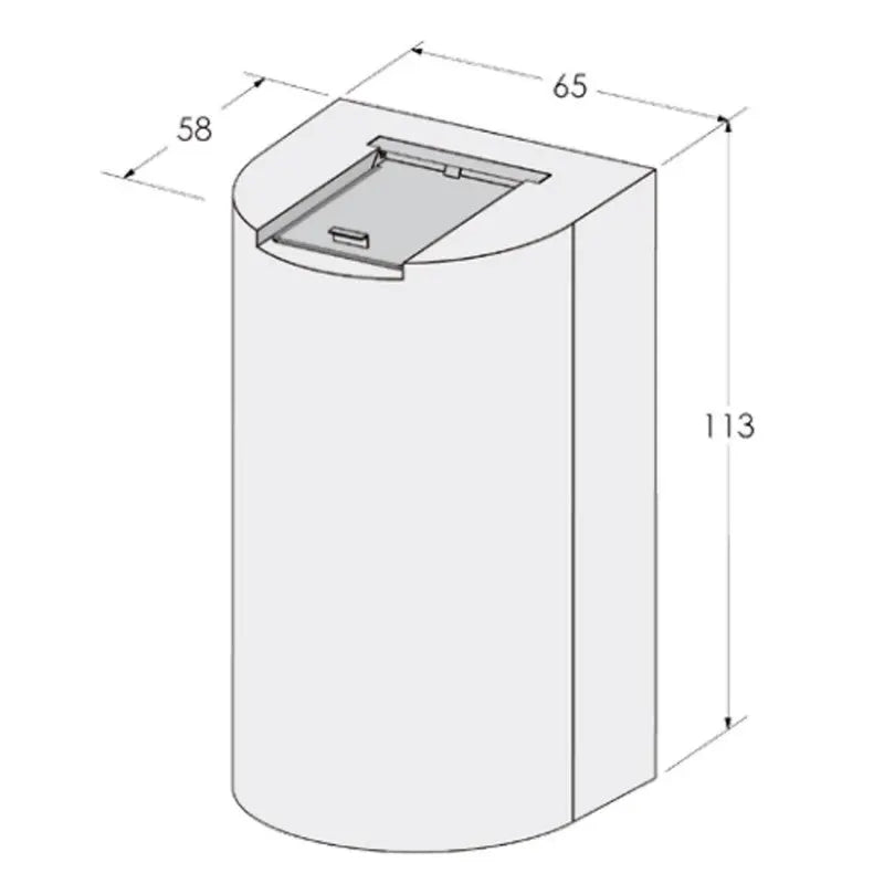 Poubelle béton à trappe 110L AB112