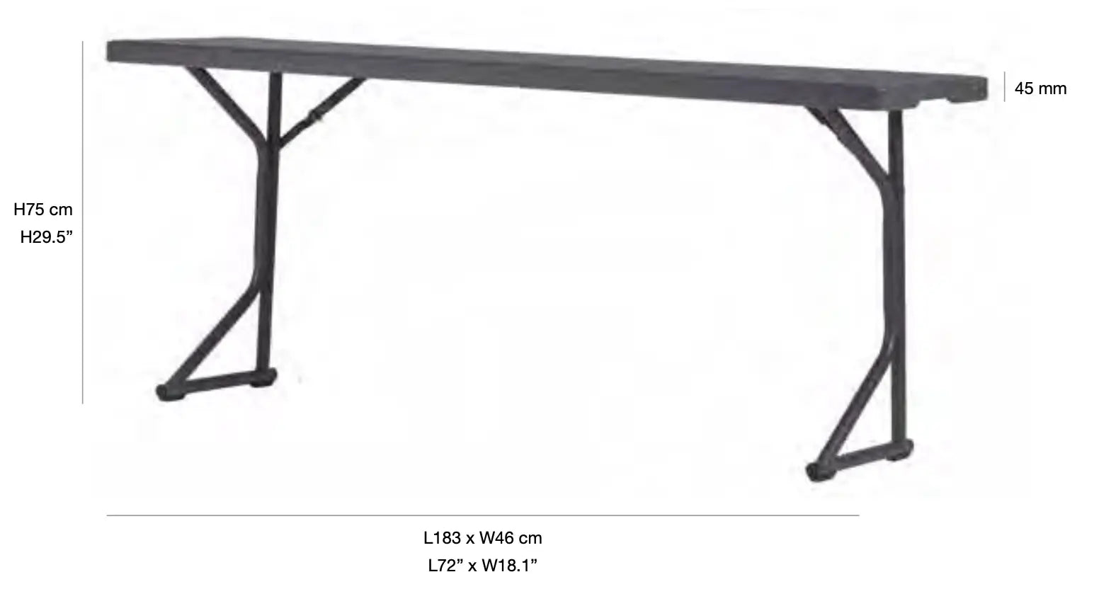 Table pliante plastique 120 x 61 cm "Classic Collection" - France Collectivités