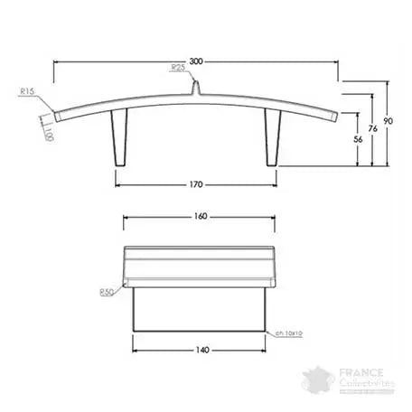 Table de jeux béton Tekfoot france collectivités