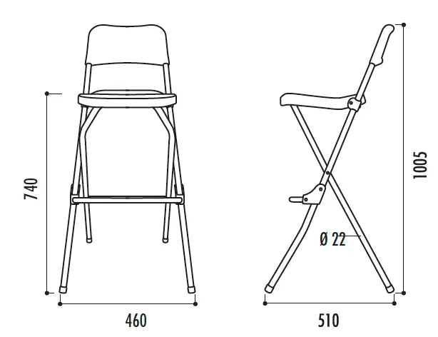 Tabouret pliant Segovilla france collectivités
