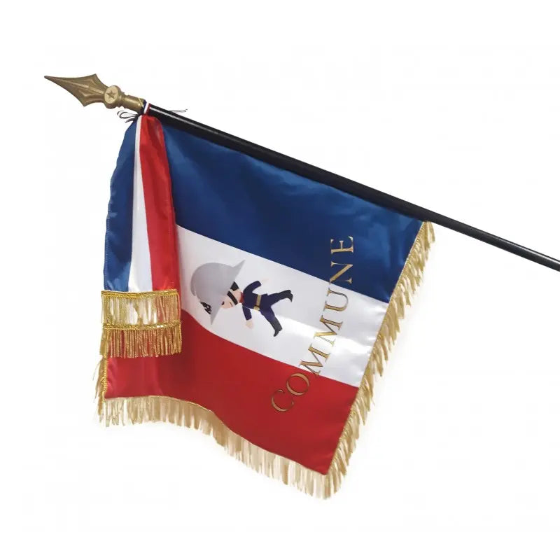 Drapeau satin Association Junior spécial défilé france collectivités
