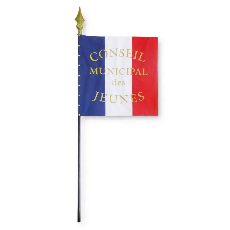 Drapeau brodé en Decotex 50 x 50 cm france collectivités