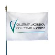 Drapeau de la Collectivité de Corse sur hampe bois