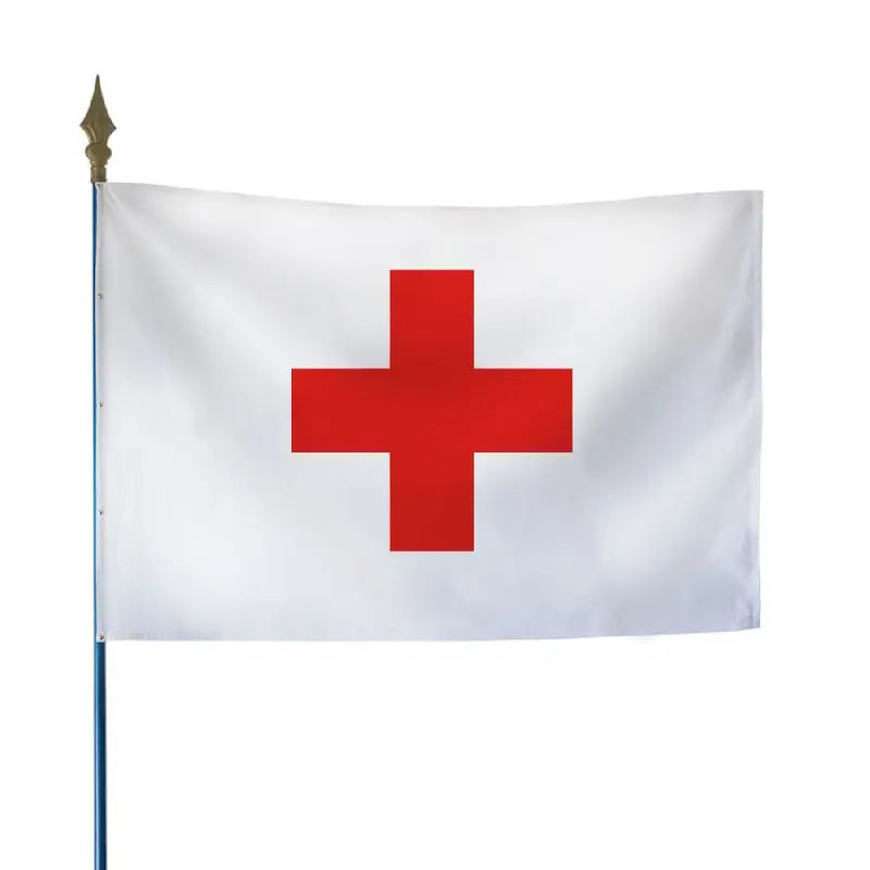 Drapeau Croix rouge france collectivités