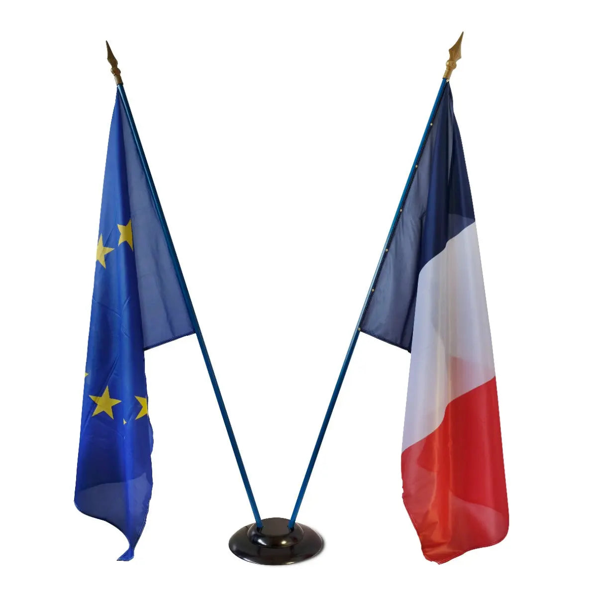 LOT Drapeaux de mairie d'intérieur - France + Europe + socle france collectivités