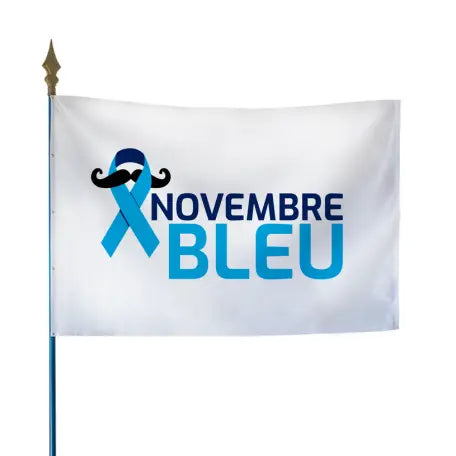 Drapeau sur hampe Movember france collectivités