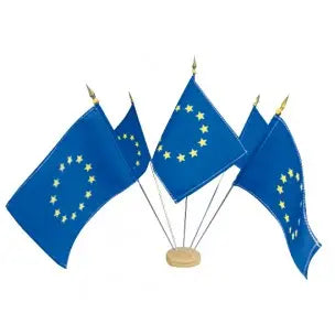 Lot drapeaux Union Européenne de table france collectivités